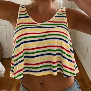 colorful crop/tank top